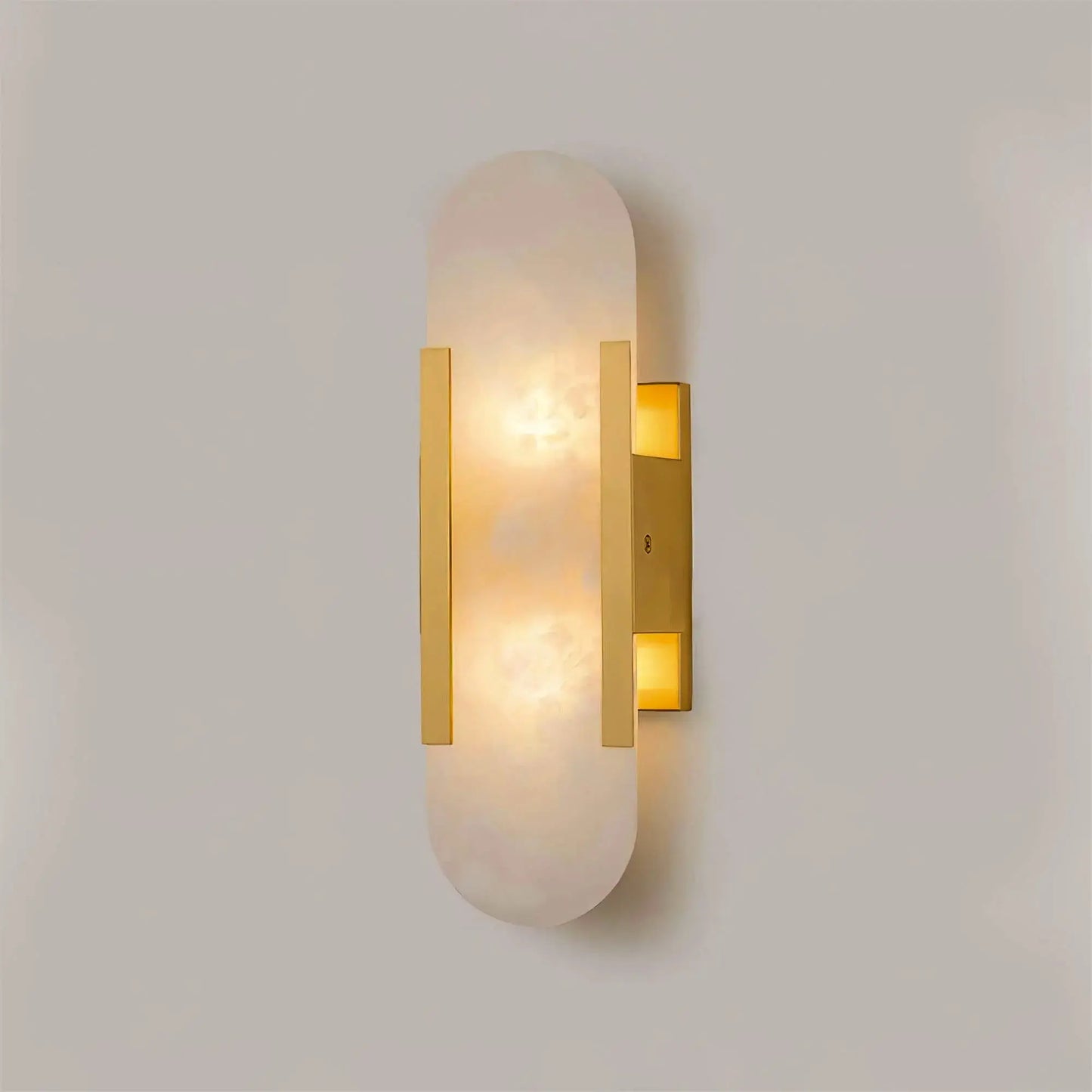 D. Oblong Alabaster Wall Sconce Erbstuk