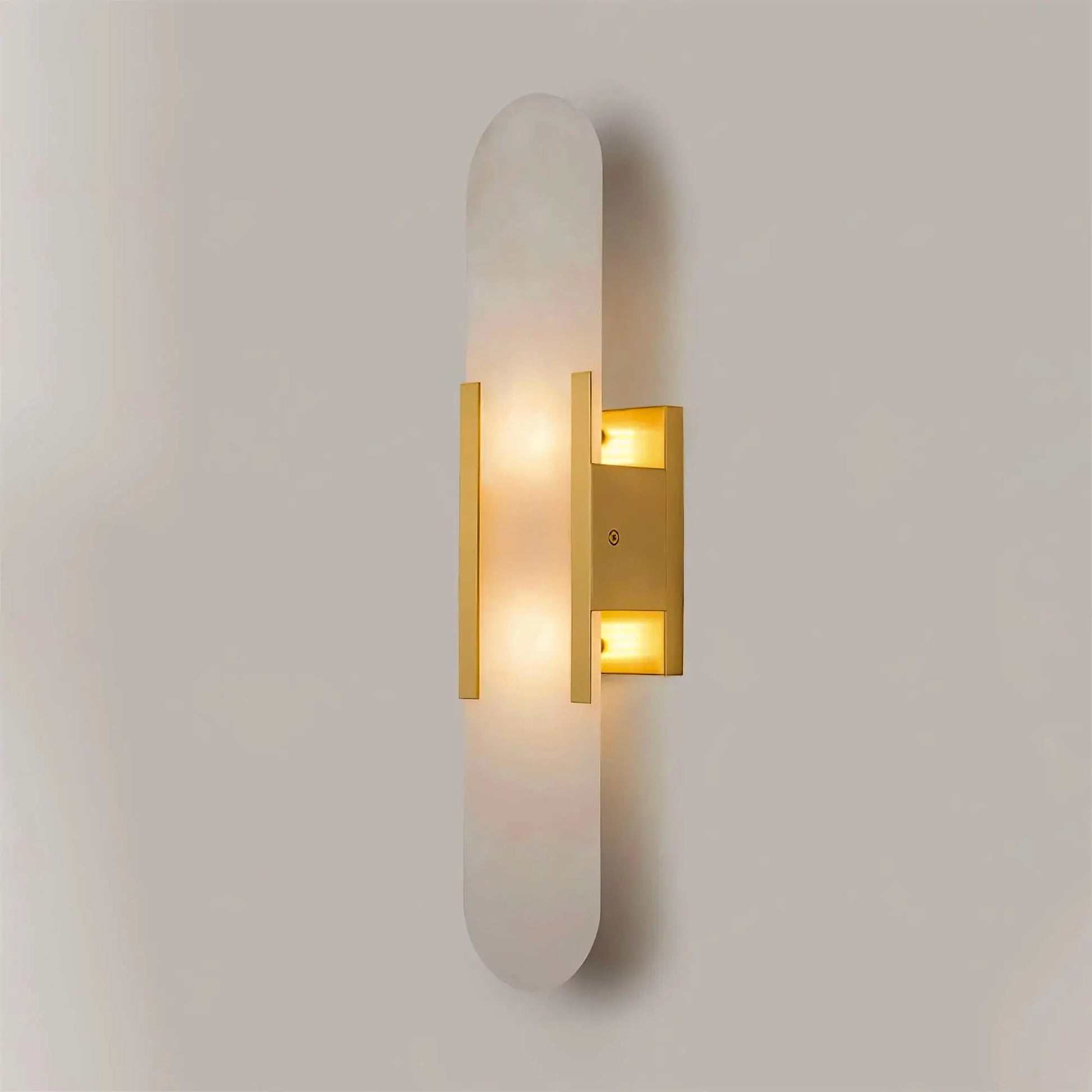 D. Oblong Alabaster Wall Sconce Erbstuk