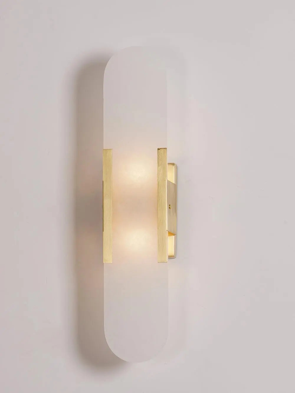 D. Oblong Alabaster Wall Sconce Erbstuk