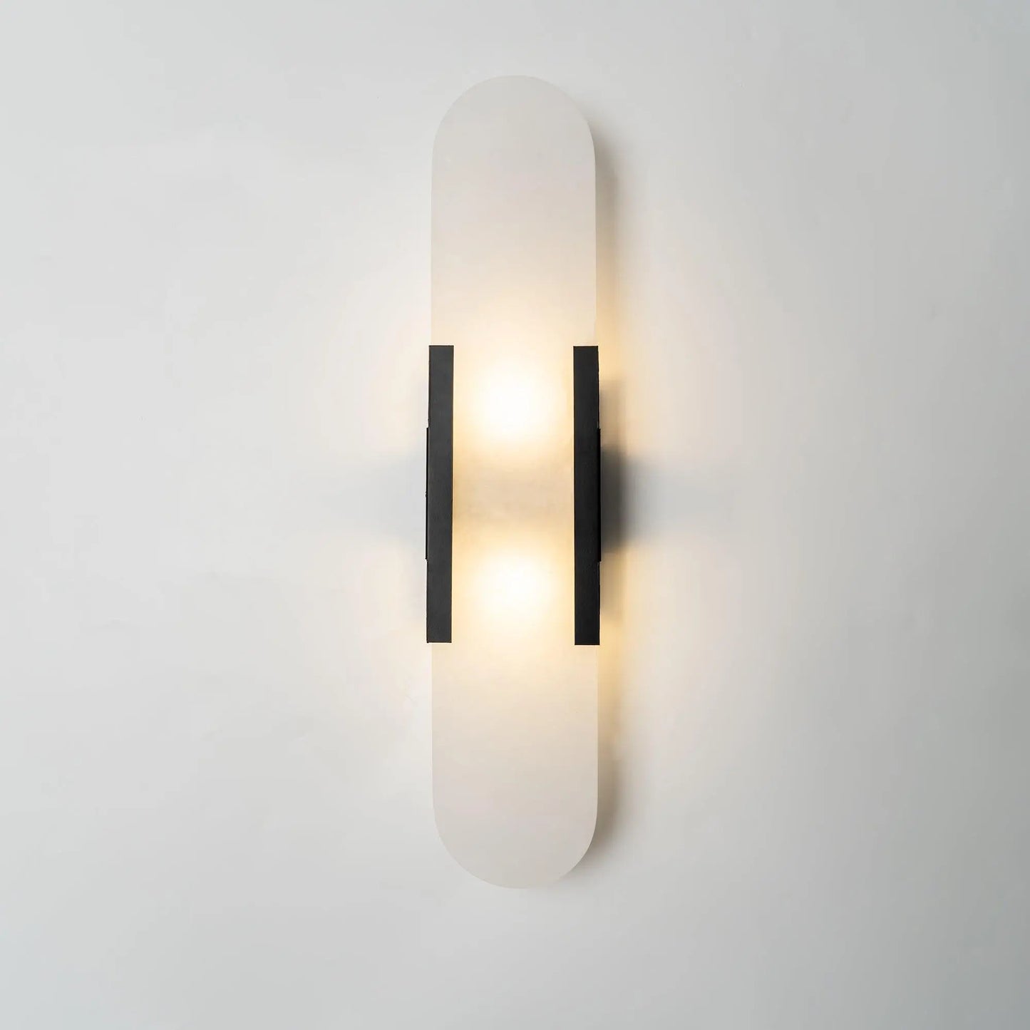 D. Oblong Alabaster Wall Sconce Erbstuk