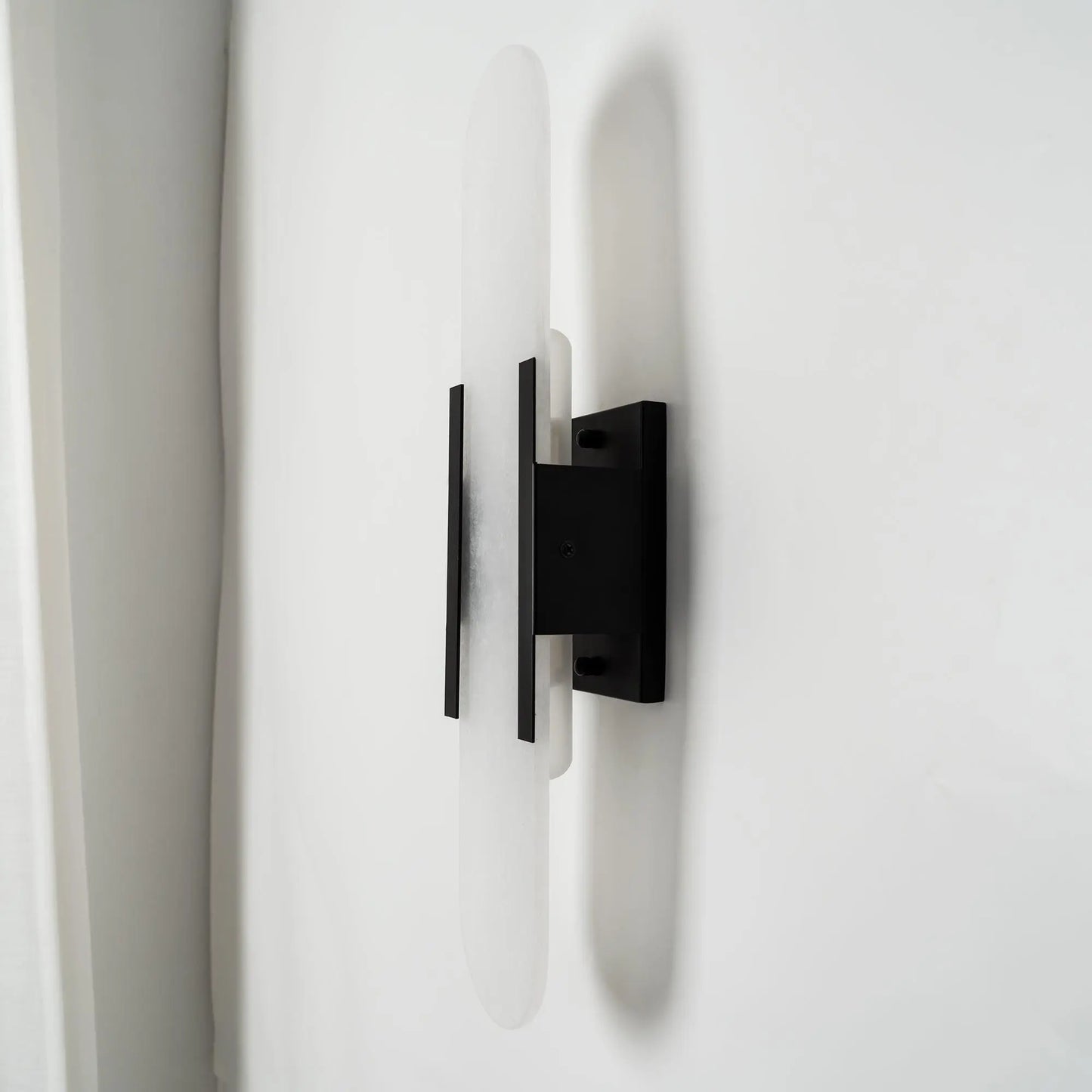 D. Oblong Alabaster Wall Sconce Erbstuk