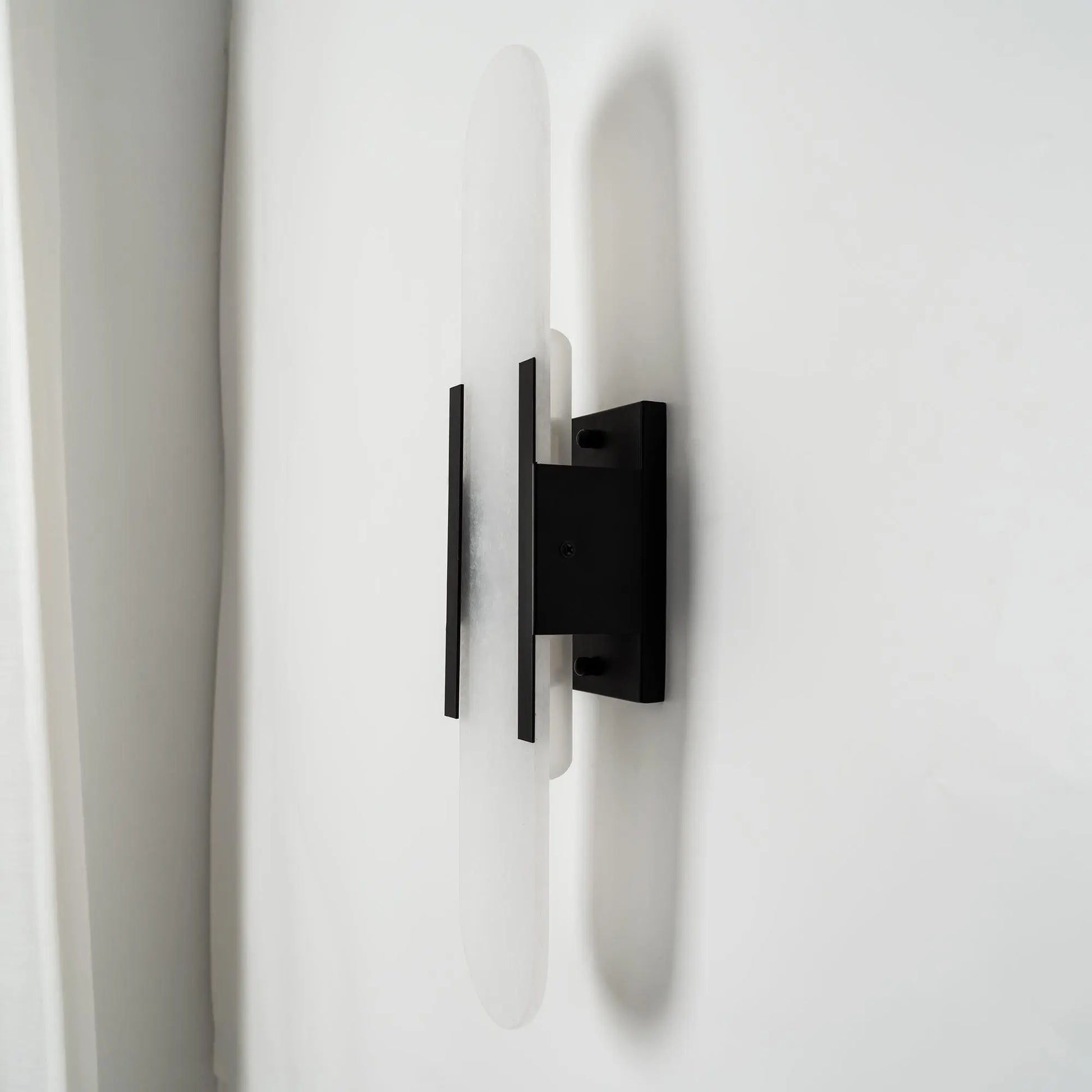 D. Oblong Alabaster Wall Sconce Erbstuk