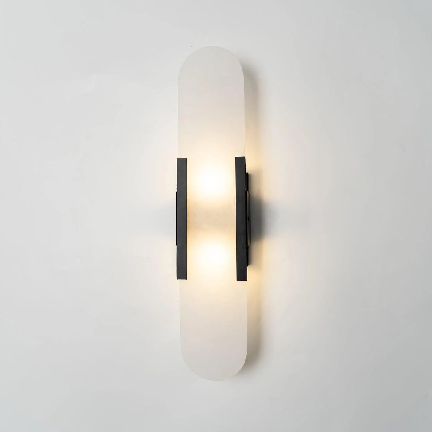 D. Oblong Alabaster Wall Sconce Erbstuk