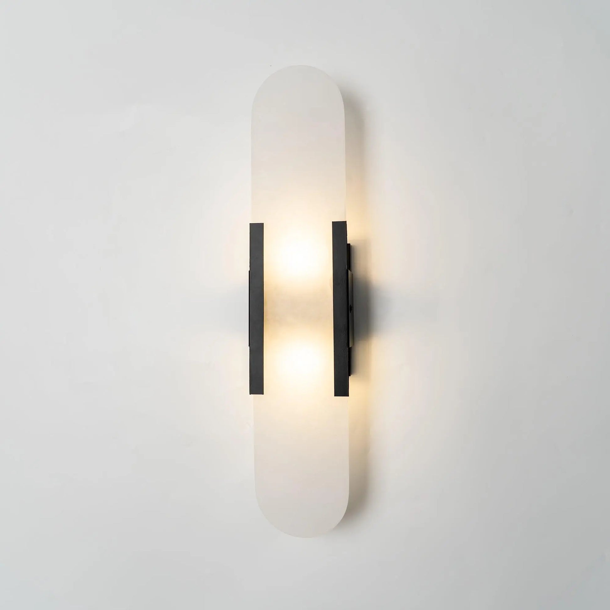 D. Oblong Alabaster Wall Sconce Erbstuk