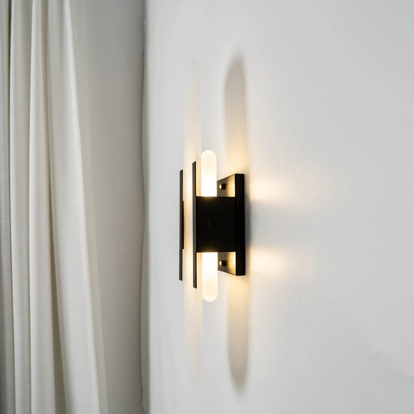 D. Oblong Alabaster Wall Sconce Erbstuk