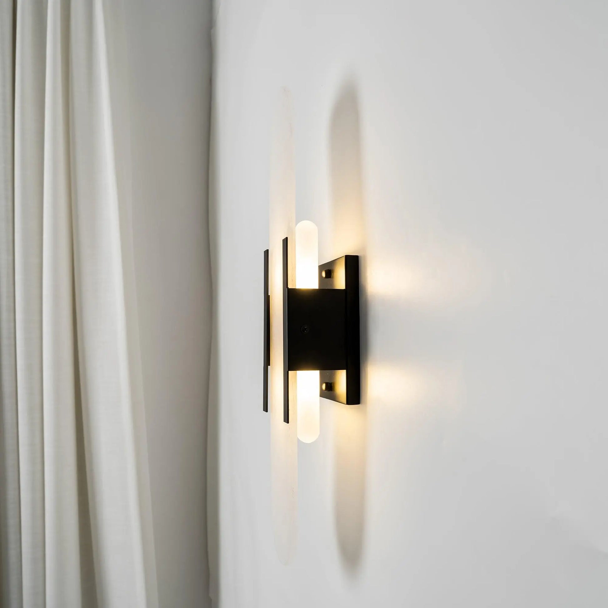 D. Oblong Alabaster Wall Sconce Erbstuk