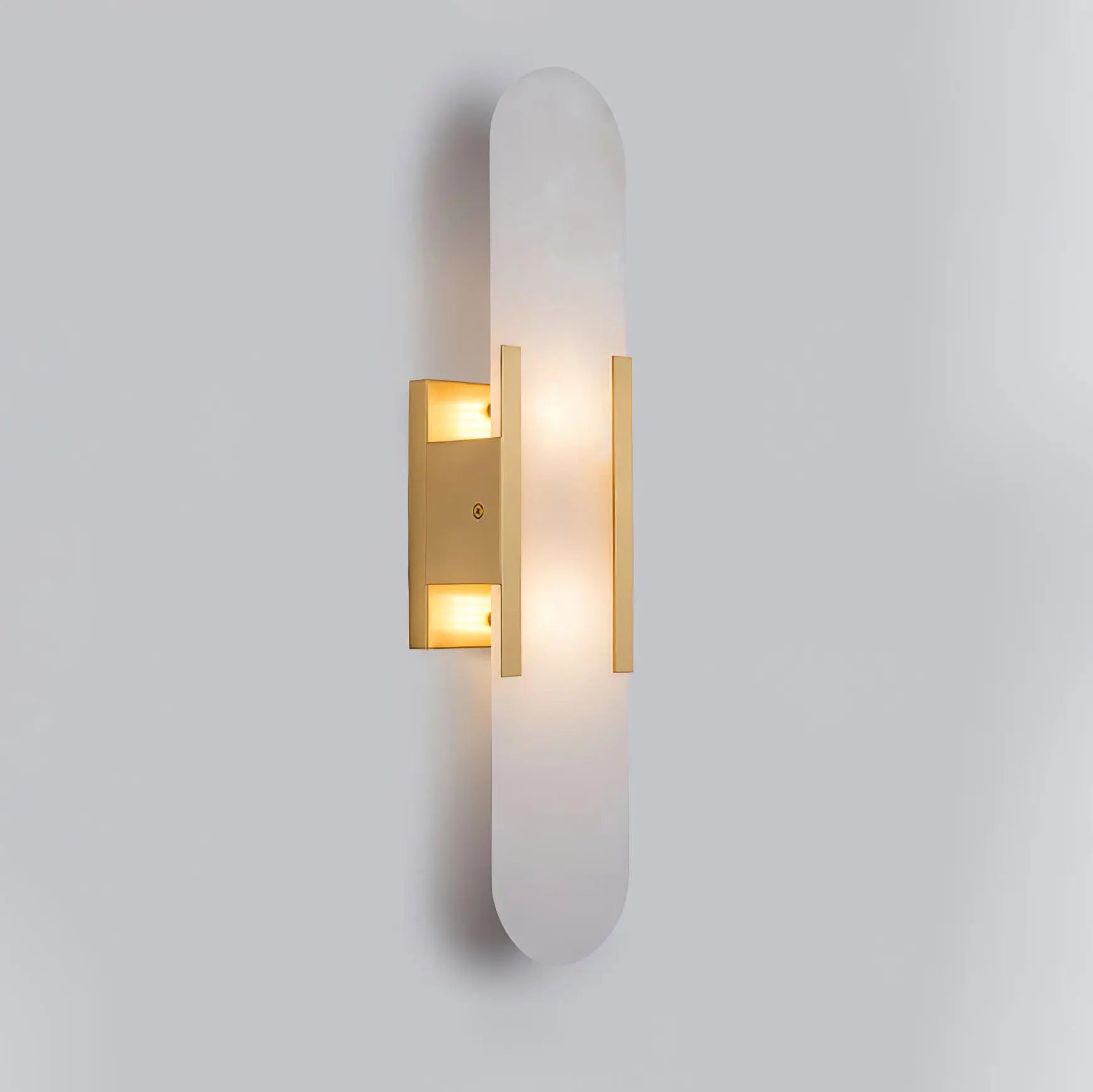 D. Oblong Alabaster Wall Sconce Erbstuk