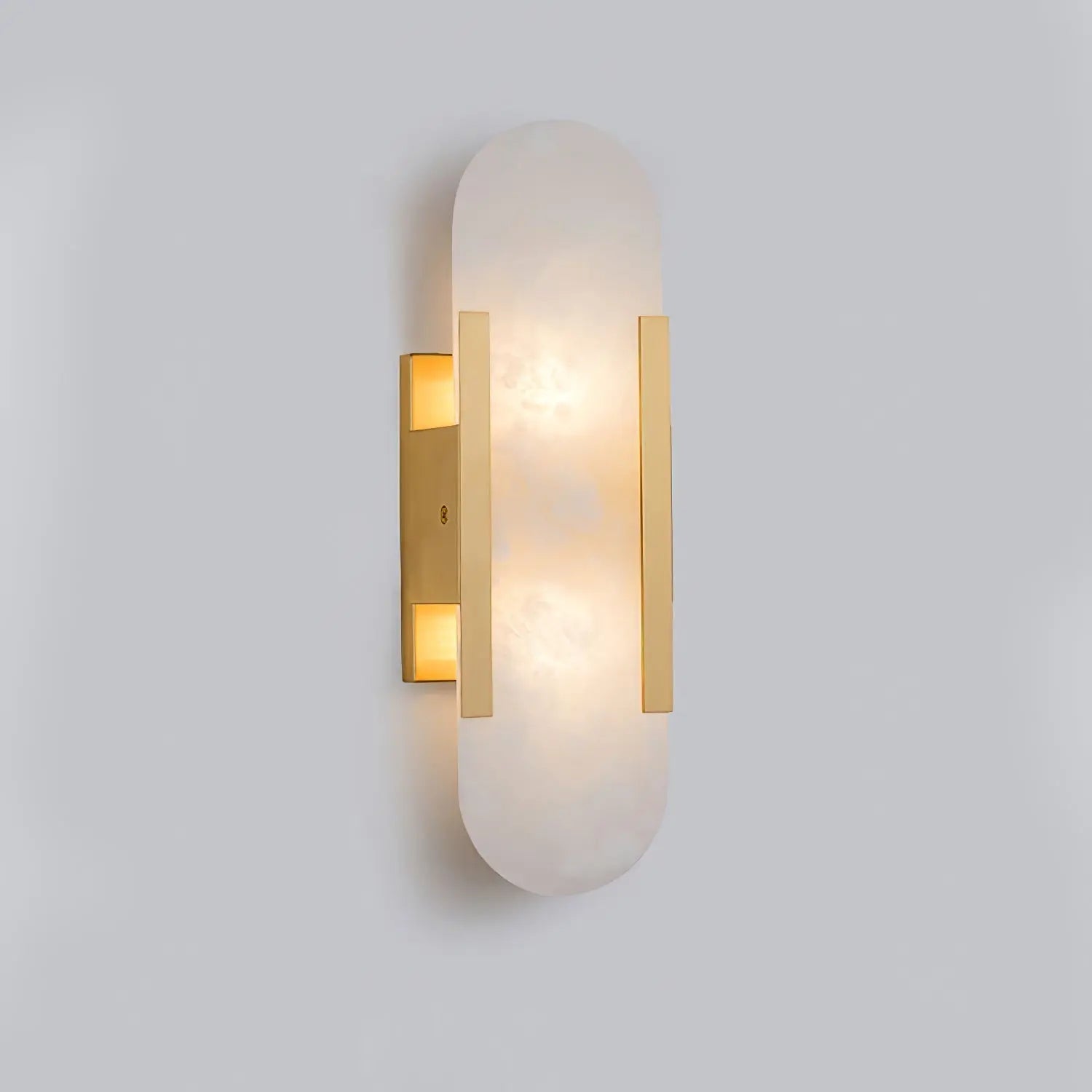 D. Oblong Alabaster Wall Sconce Erbstuk