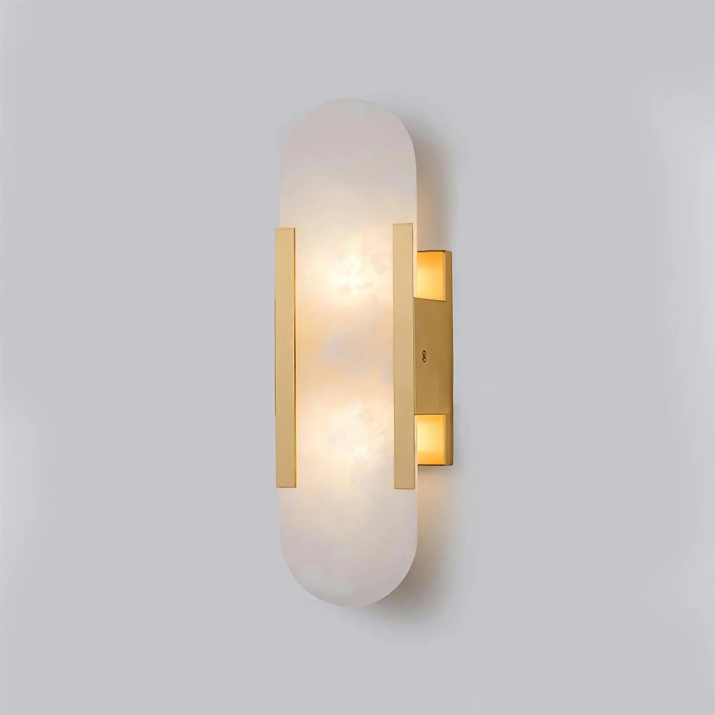 D. Oblong Alabaster Wall Sconce Erbstuk