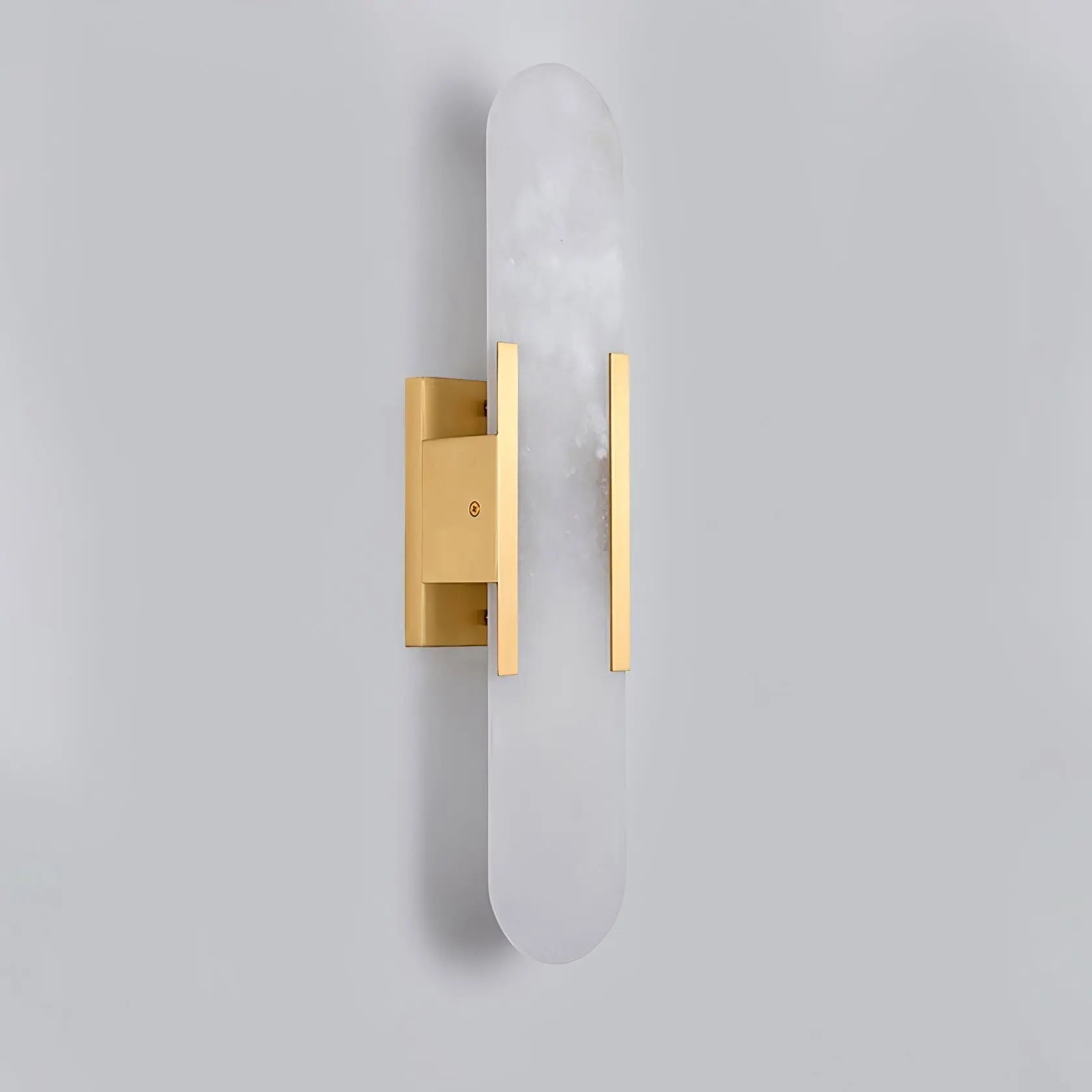 D. Oblong Alabaster Wall Sconce Erbstuk