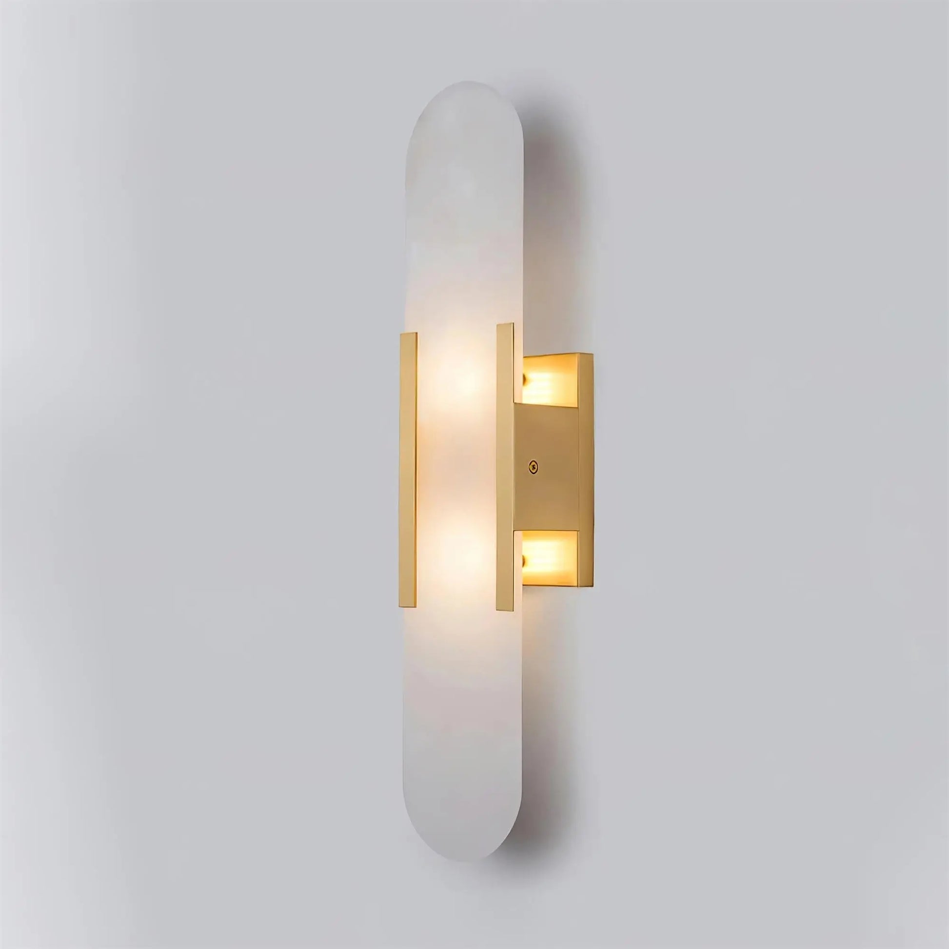 D. Oblong Alabaster Wall Sconce Erbstuk