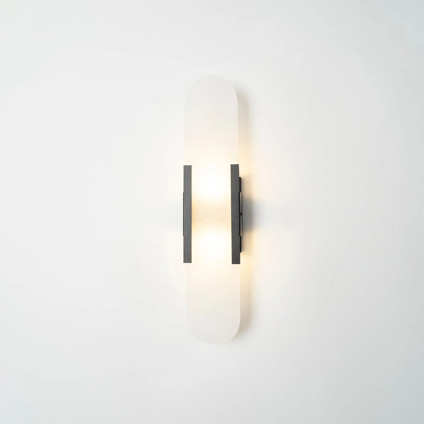 D. Oblong Alabaster Wall Sconce Erbstuk