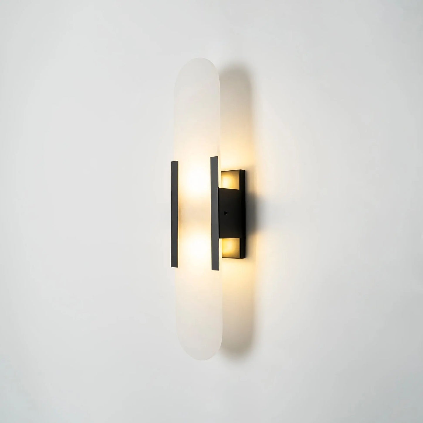 D. Oblong Alabaster Wall Sconce Erbstuk