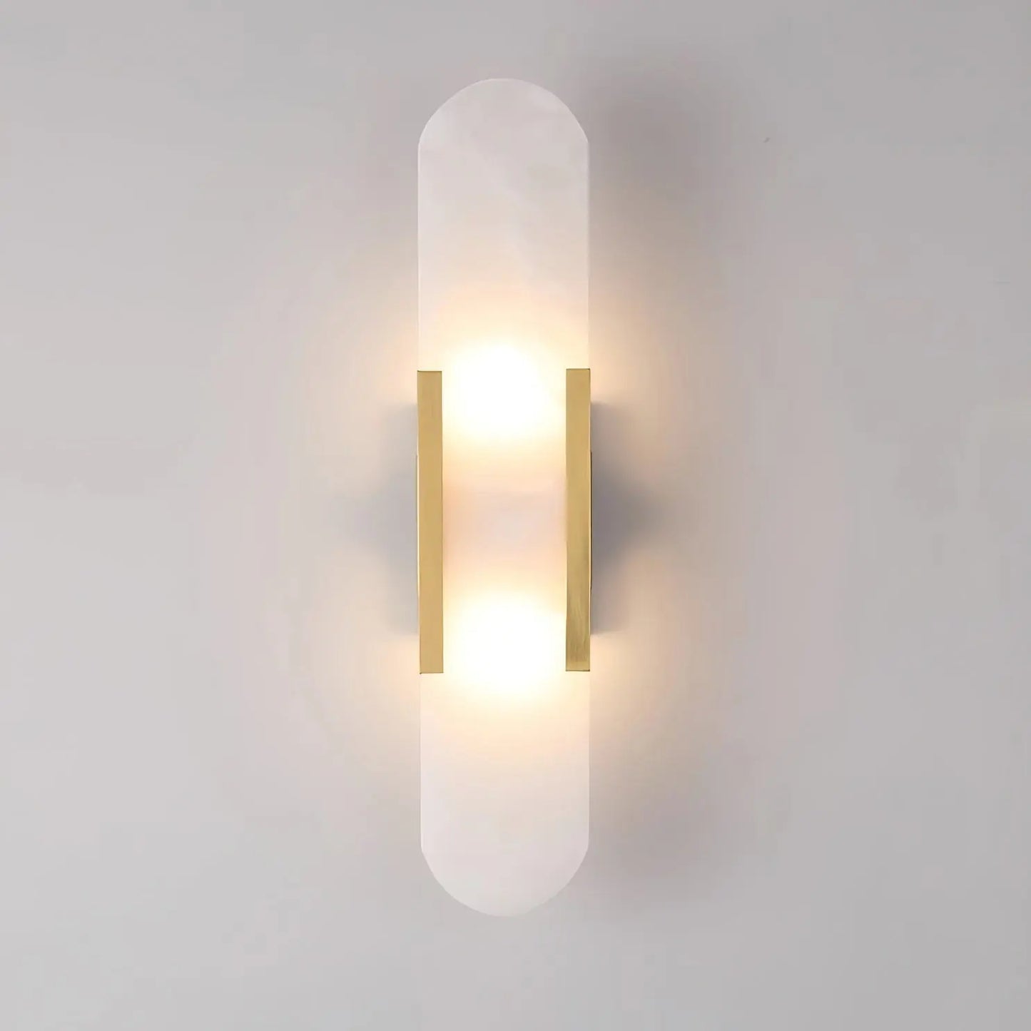D. Oblong Alabaster Wall Sconce Erbstuk