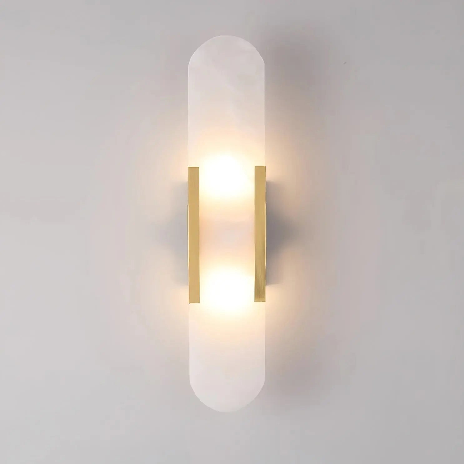 D. Oblong Alabaster Wall Sconce Erbstuk