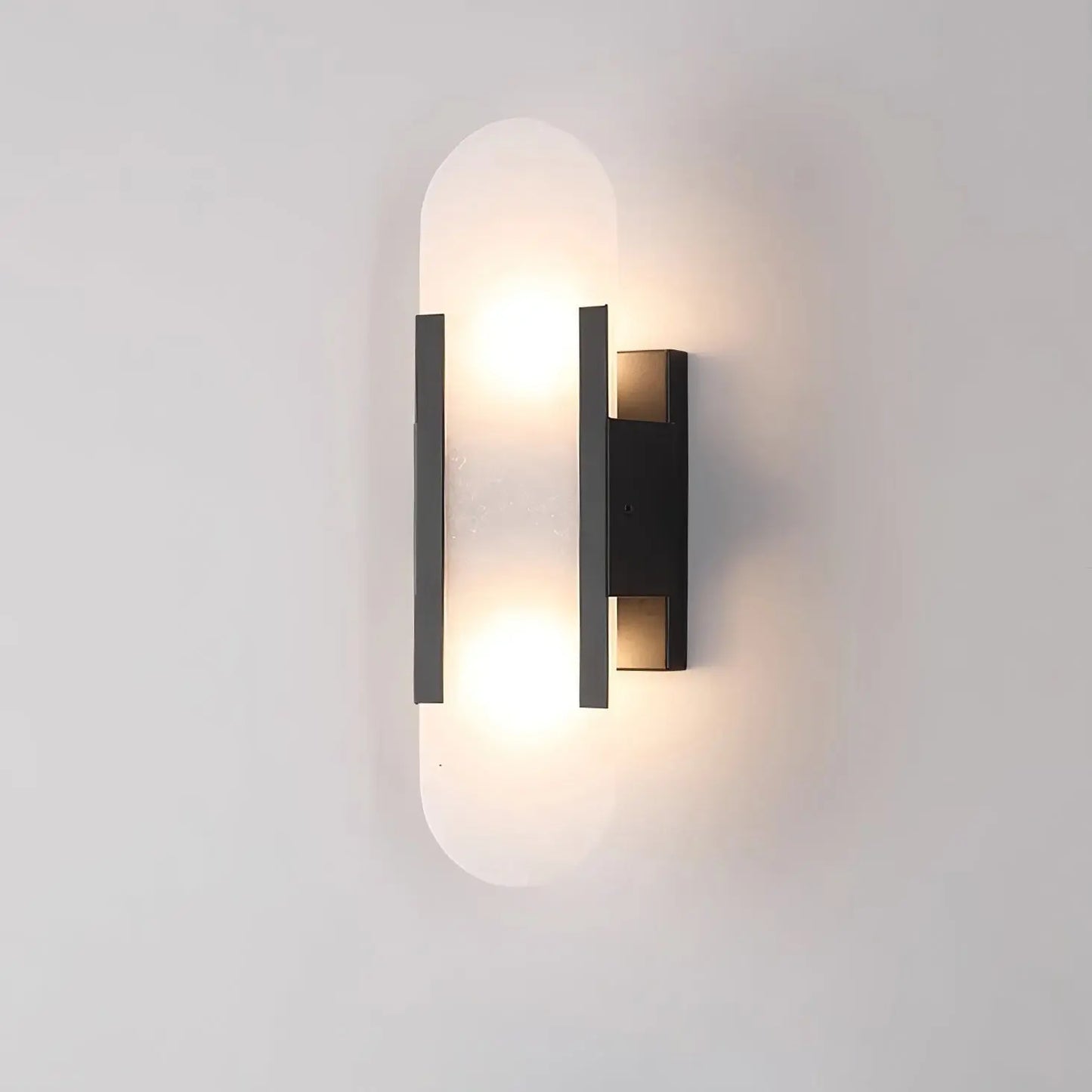 D. Oblong Alabaster Wall Sconce Erbstuk