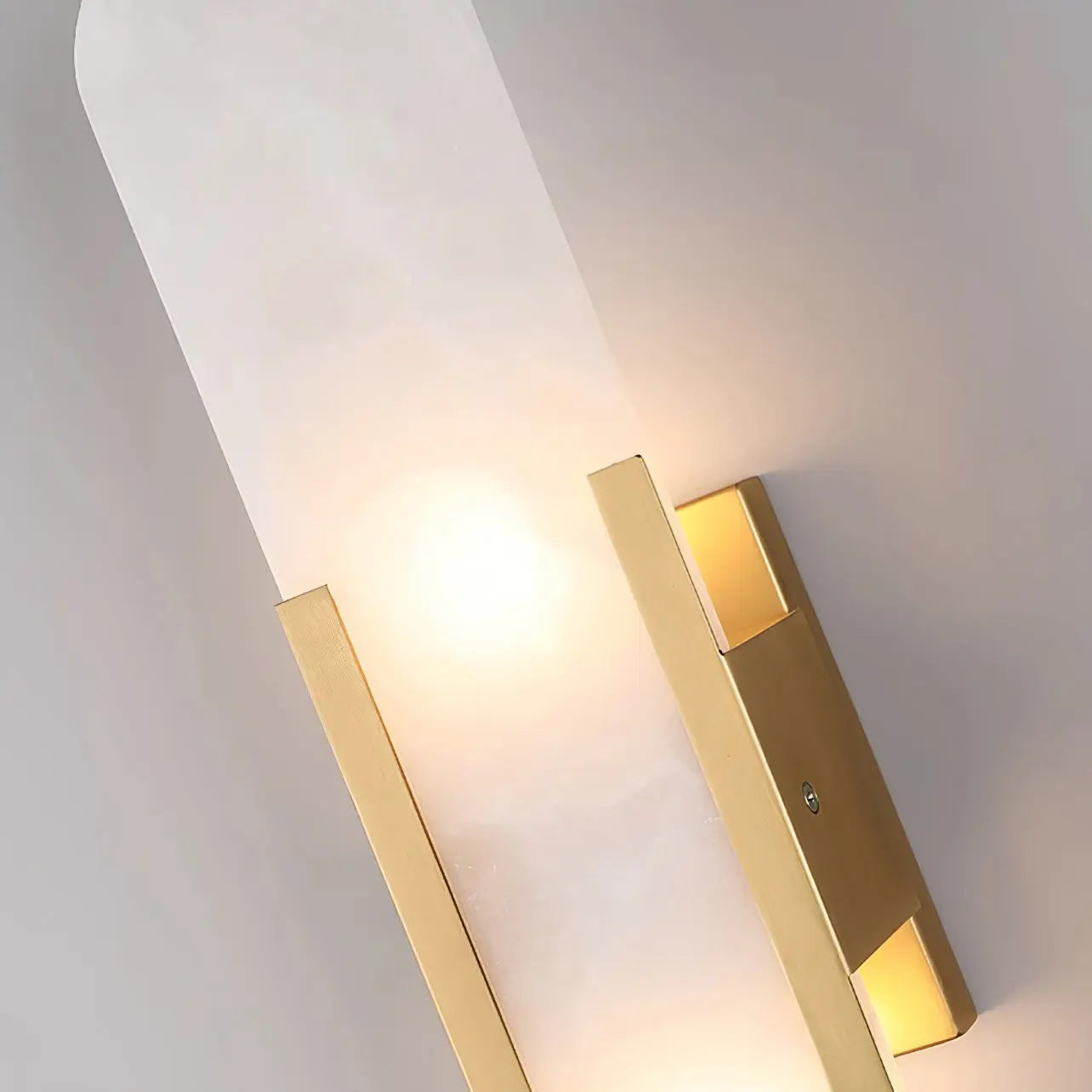 D. Oblong Alabaster Wall Sconce Erbstuk