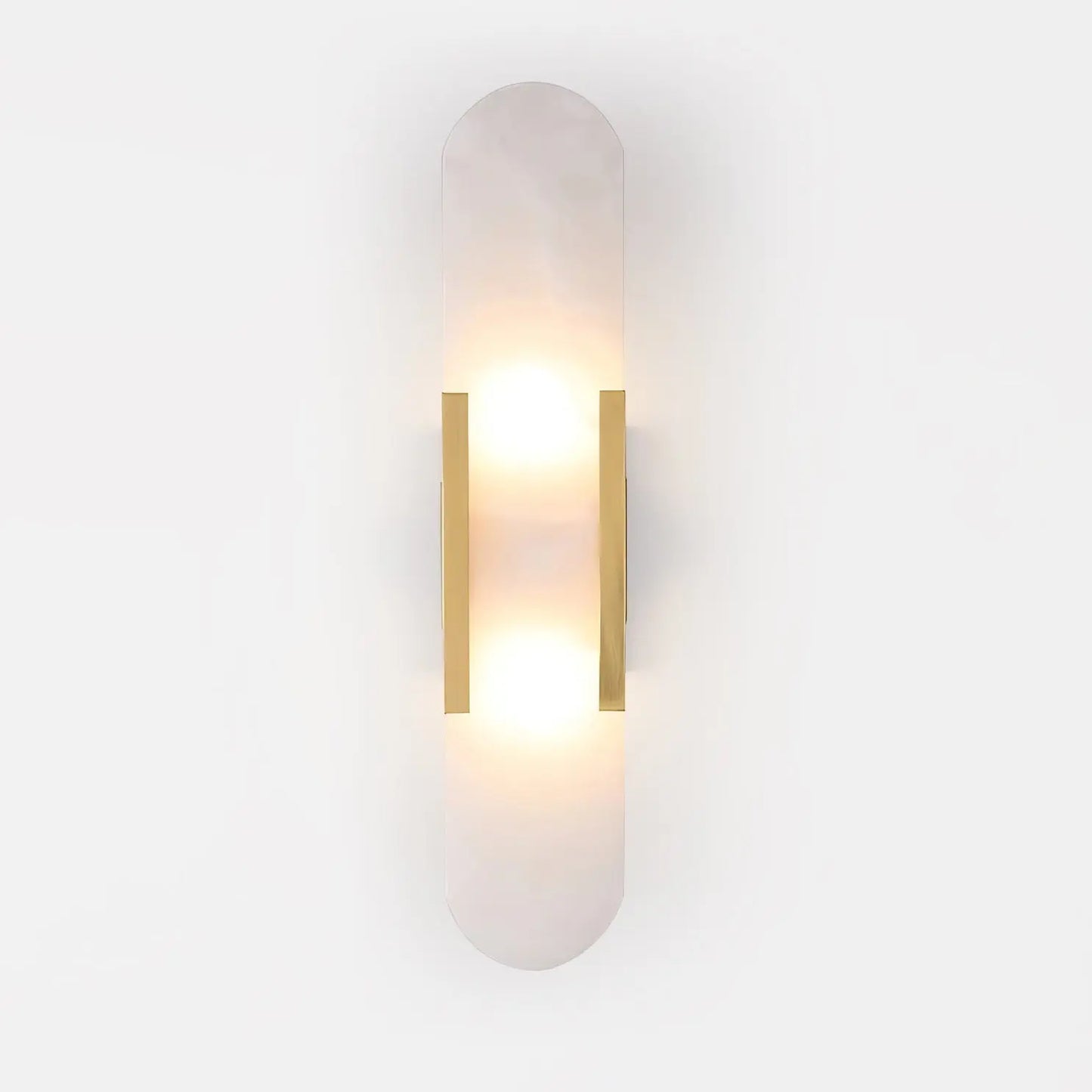 D. Oblong Alabaster Wall Sconce Erbstuk