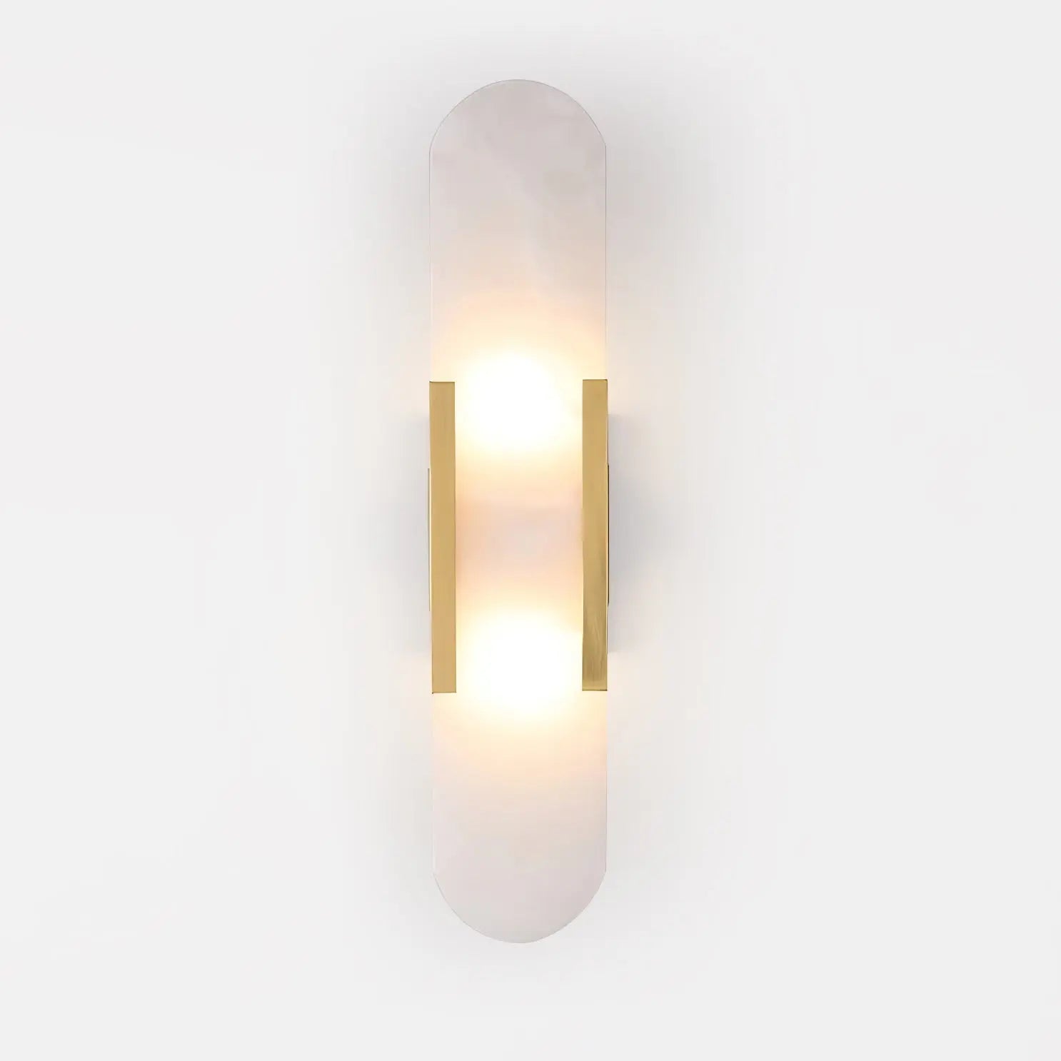 D. Oblong Alabaster Wall Sconce Erbstuk