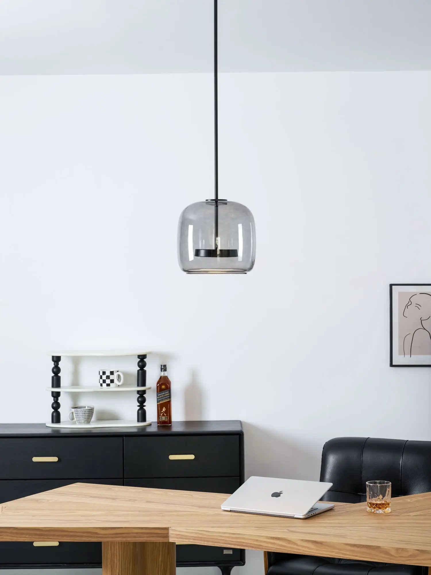 Metro Sphere Glass Pendant Lamp Erbstuk