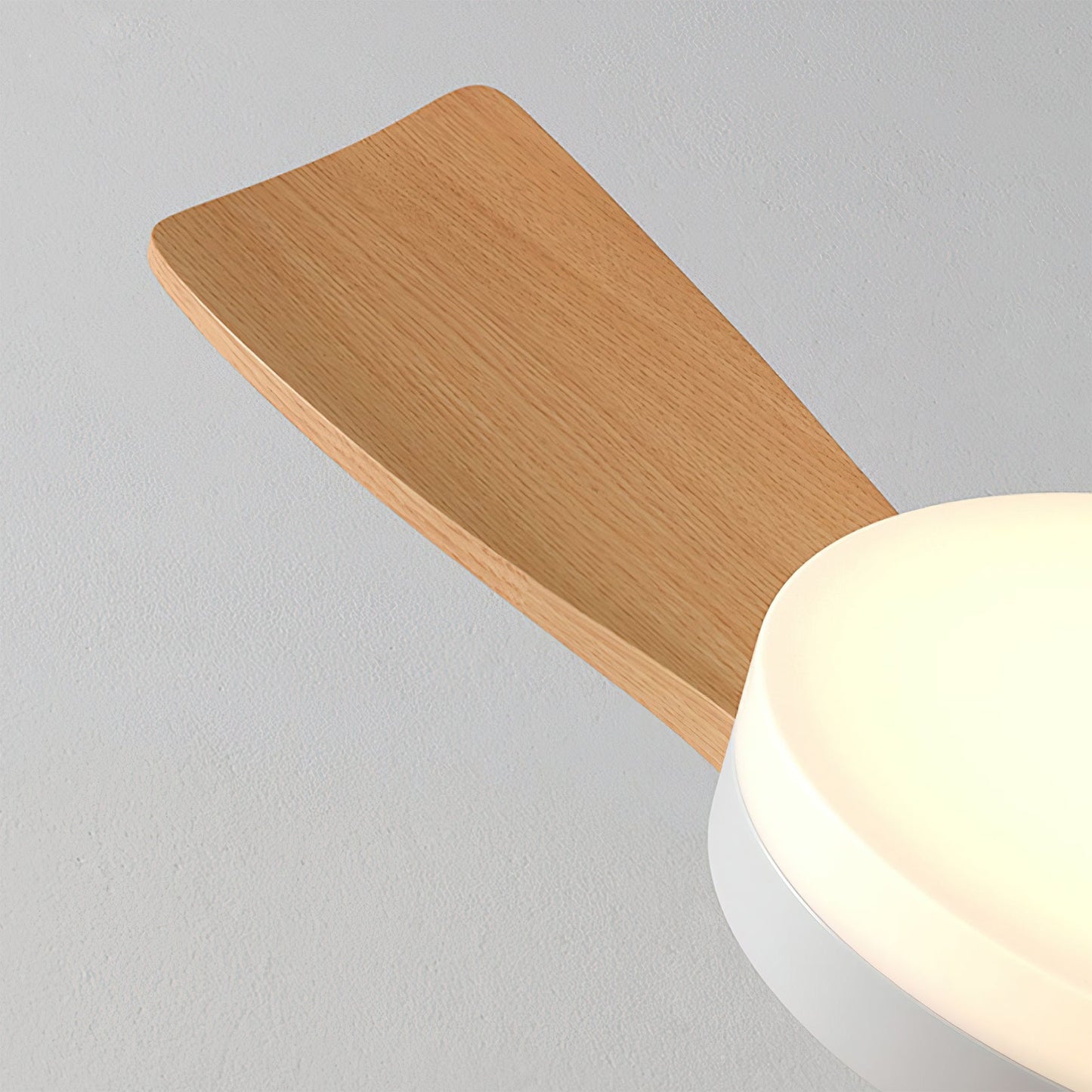Organic Modern Flush Mount Ceiling Fan with LED Light