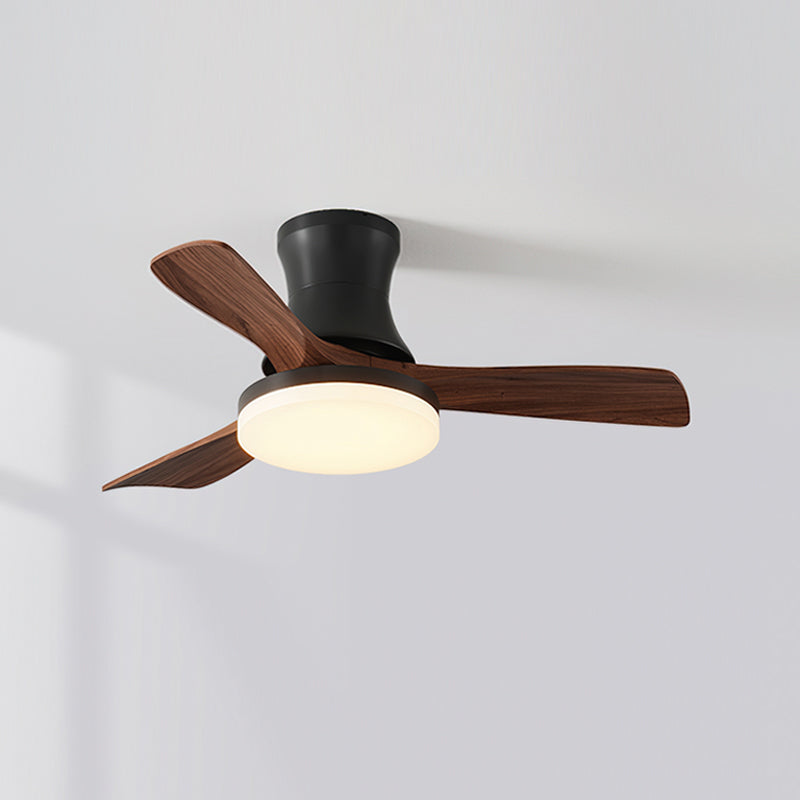 Organic Modern Flush Mount Ceiling Fan with LED Light