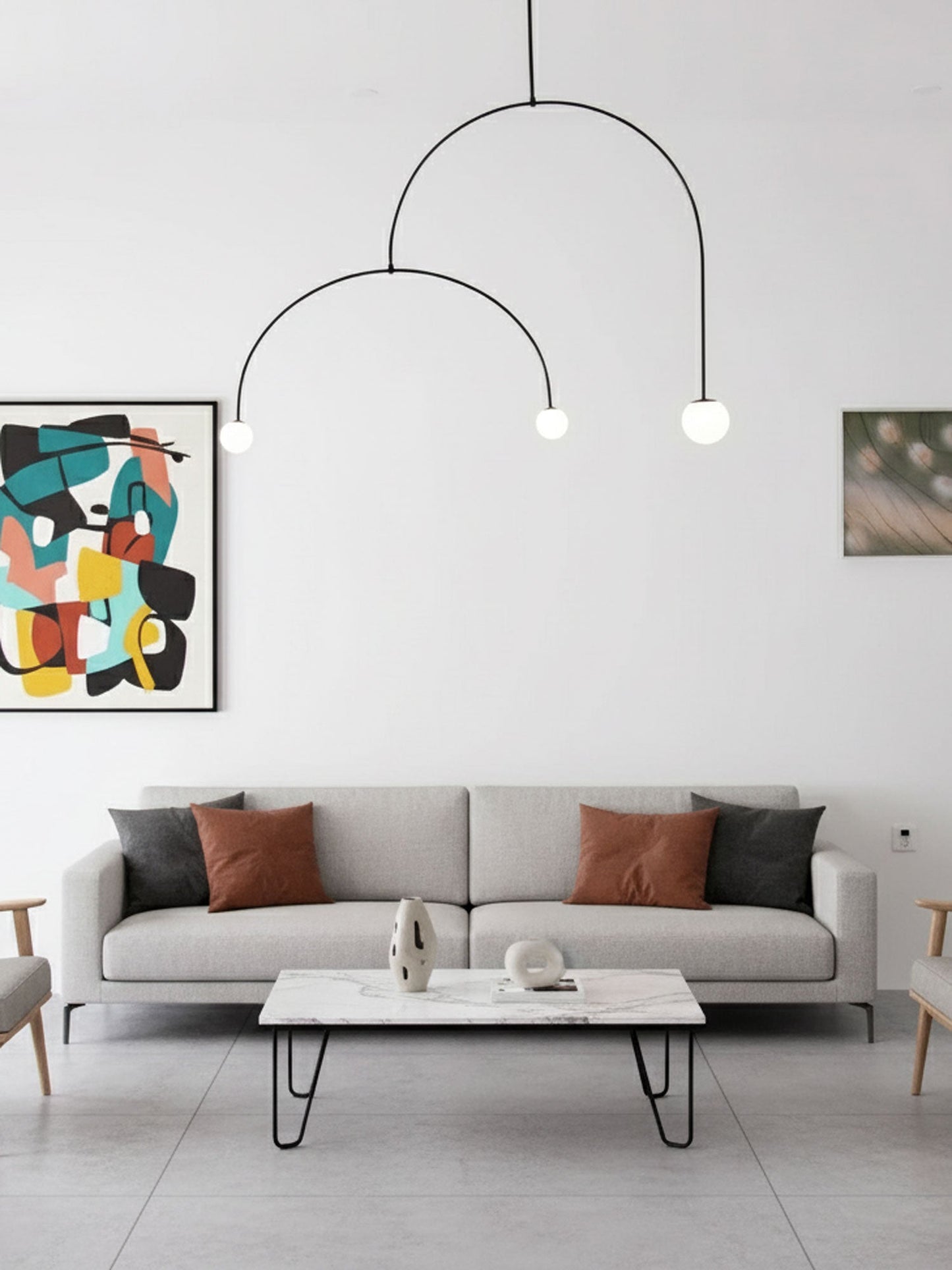 Oslo Opal Glass Globe Chandelier