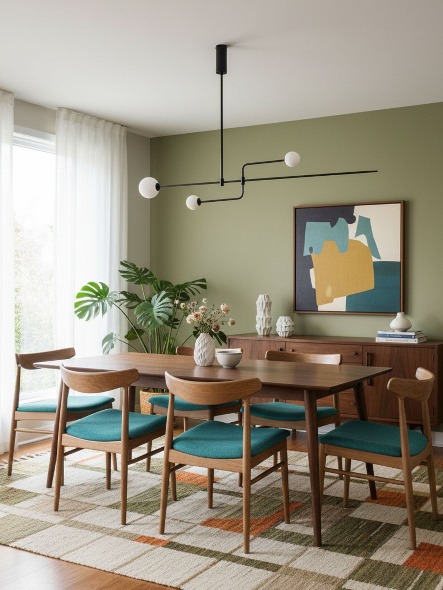 Oslo Opal Glass Globe Chandelier