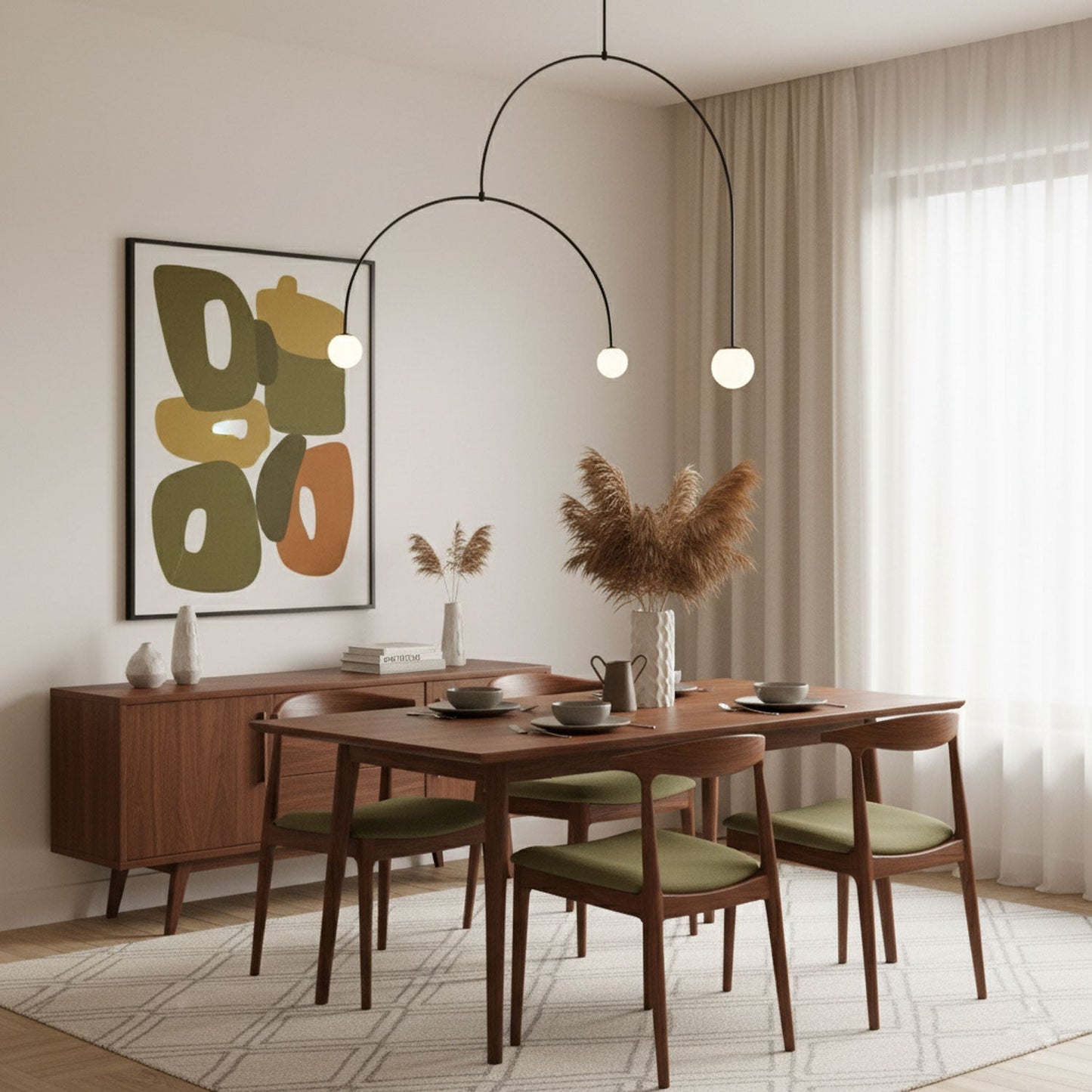 Oslo Opal Glass Globe Chandelier