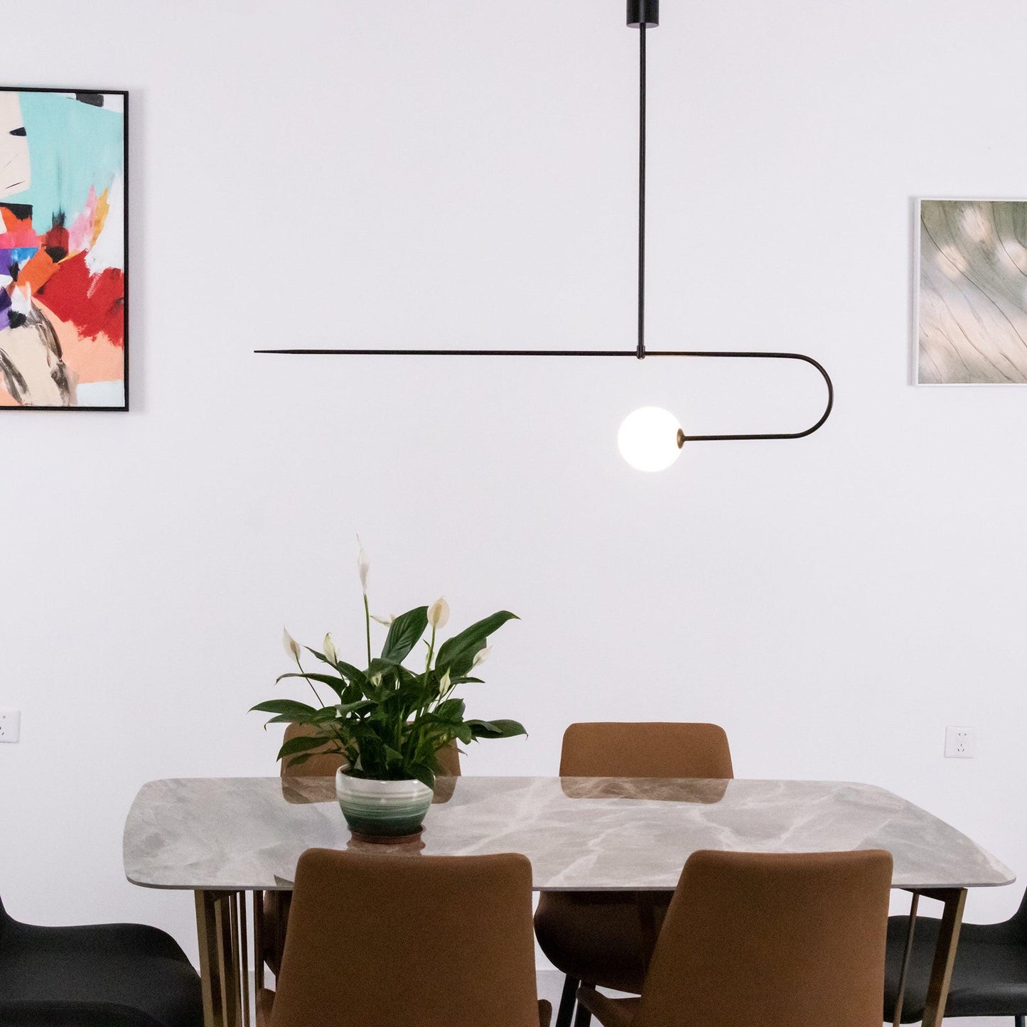 Oslo Opal Glass Globe Chandelier