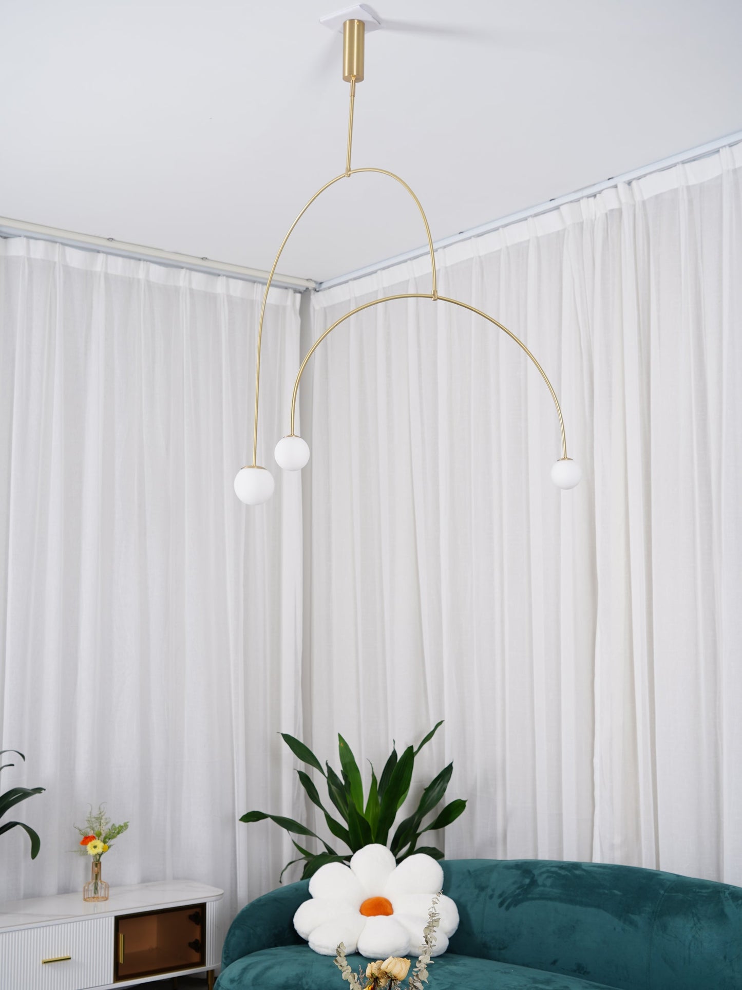 Oslo Opal Glass Globe Chandelier