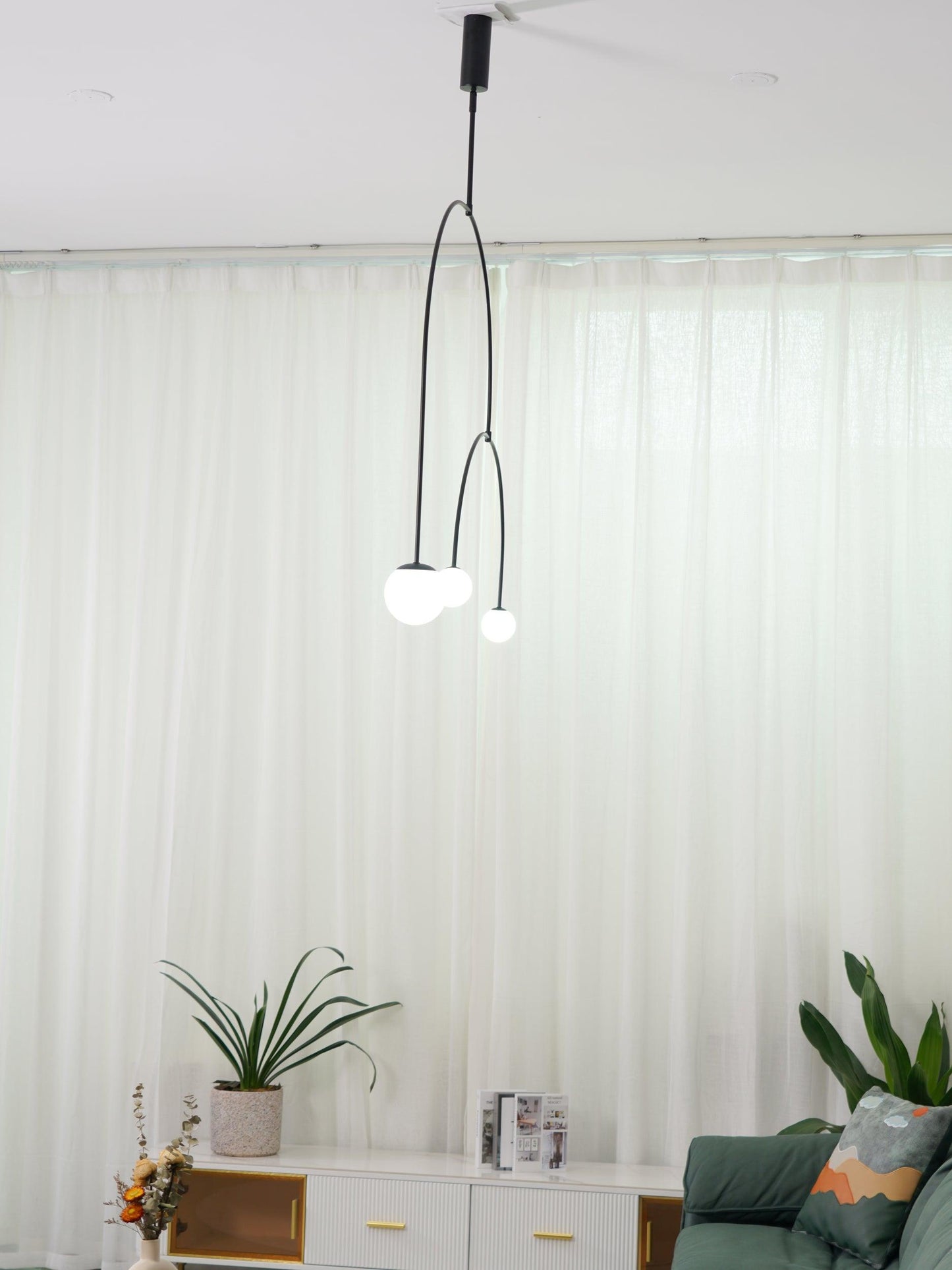 Oslo Opal Glass Globe Chandelier