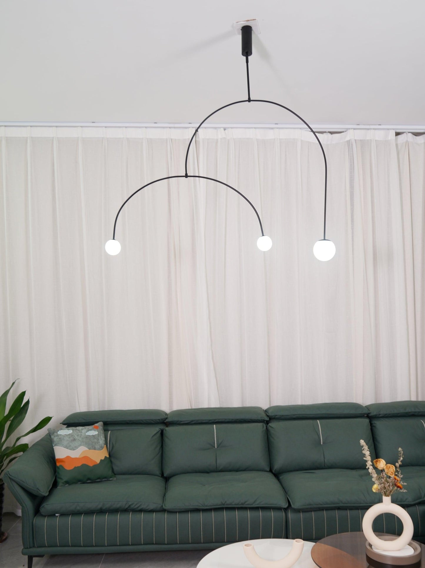 Oslo Opal Glass Globe Chandelier
