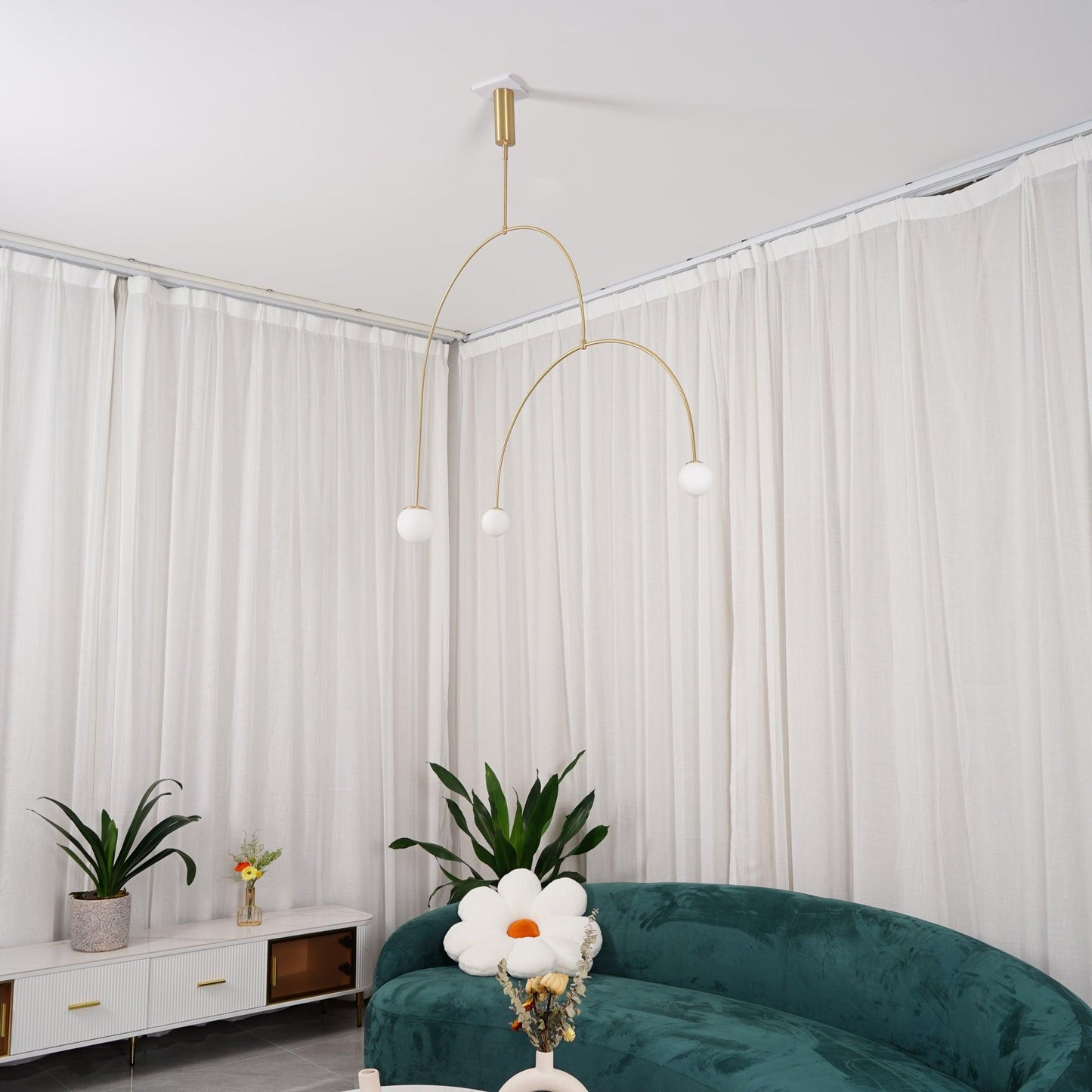 Oslo Opal Glass Globe Chandelier