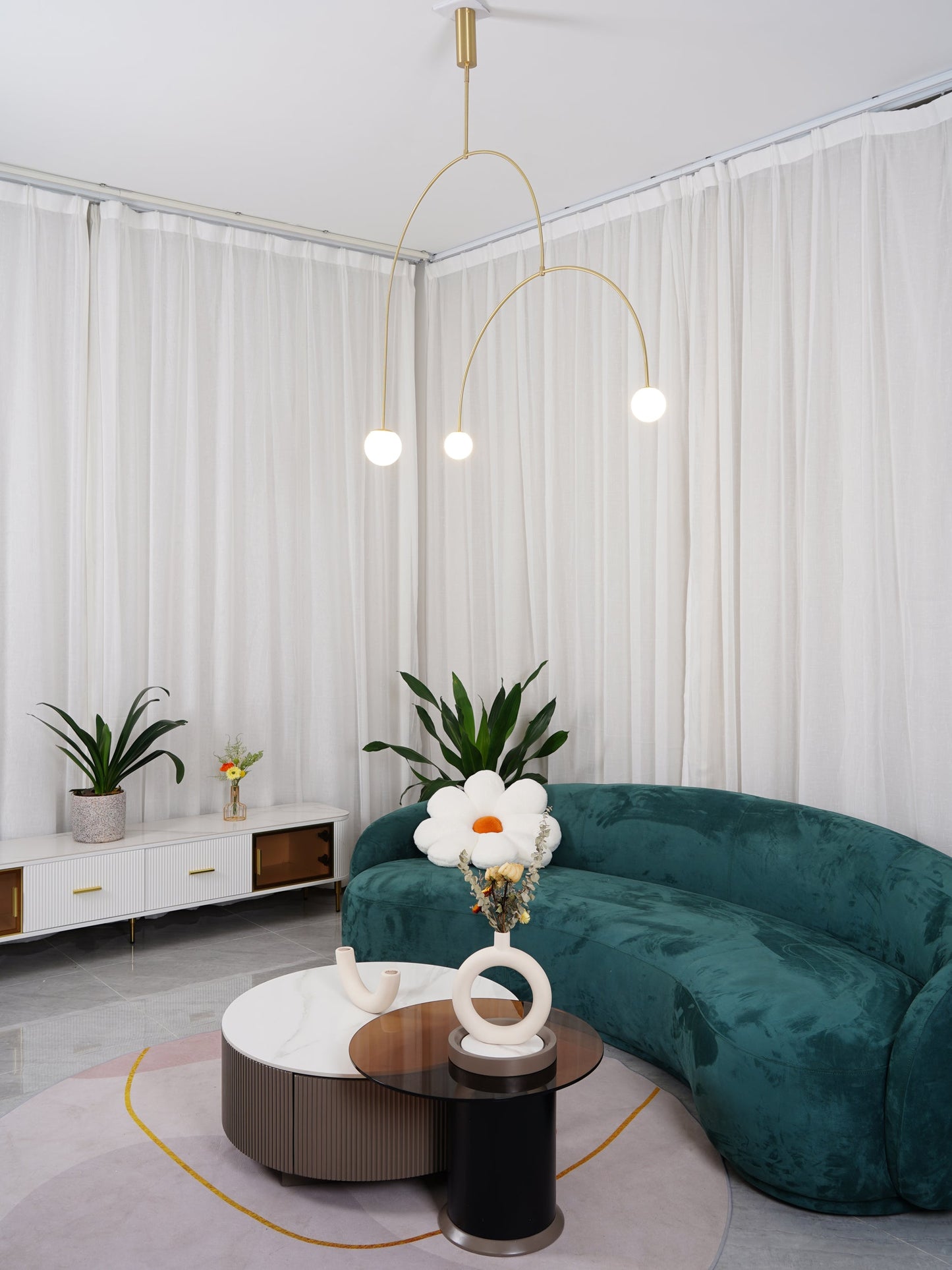 Oslo Opal Glass Globe Chandelier
