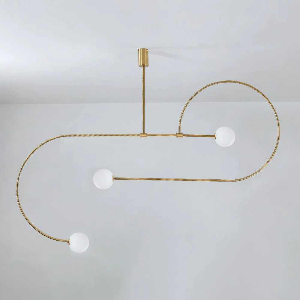 Oslo Opal Glass Globe Chandelier