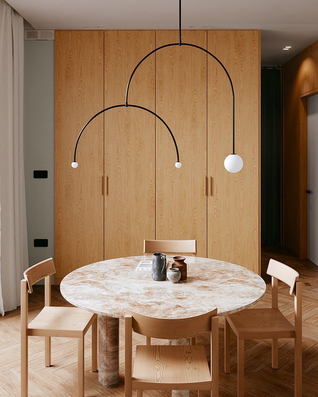 Oslo Opal Glass Globe Chandelier