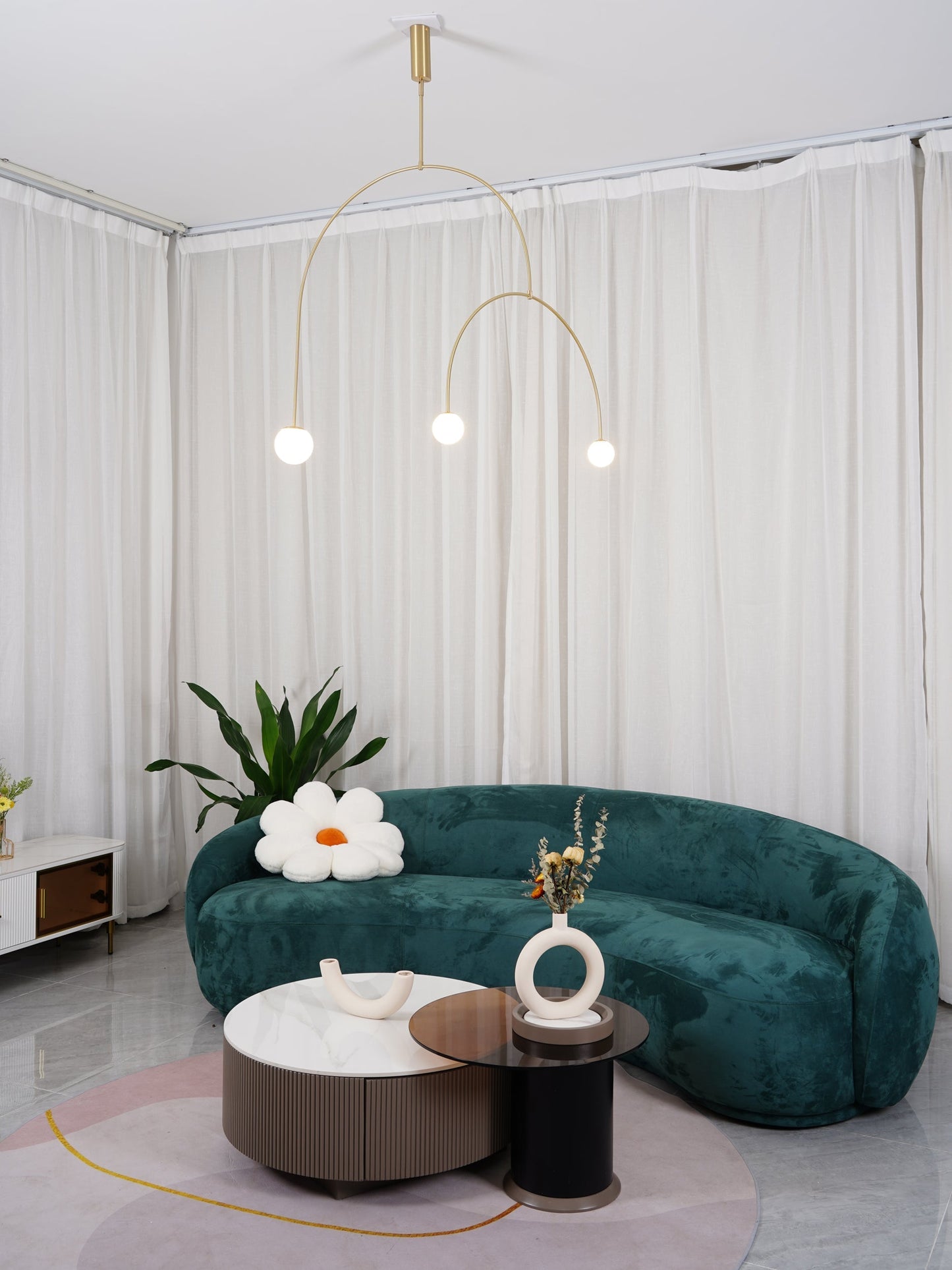 Oslo Opal Glass Globe Chandelier