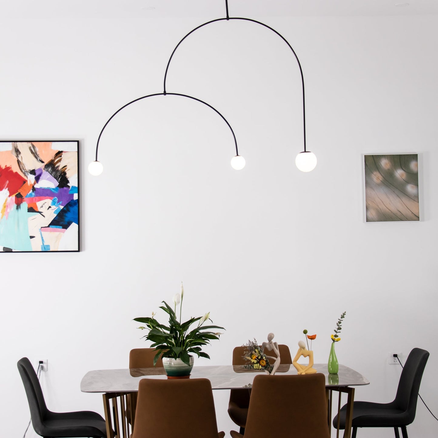 Oslo Opal Glass Globe Chandelier