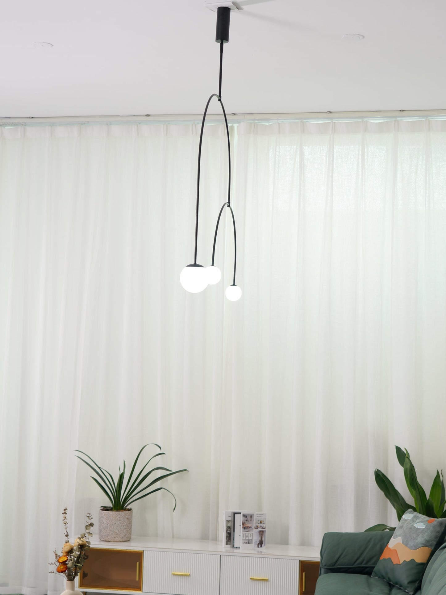 Oslo Opal Glass Globe Chandelier