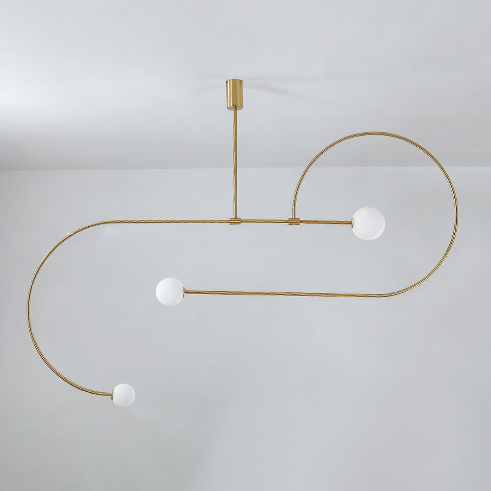 Oslo Opal Glass Globe Chandelier