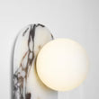 Aria Marble Wall Lamp — Modular Stone Sconce with Opaline Glass Globes