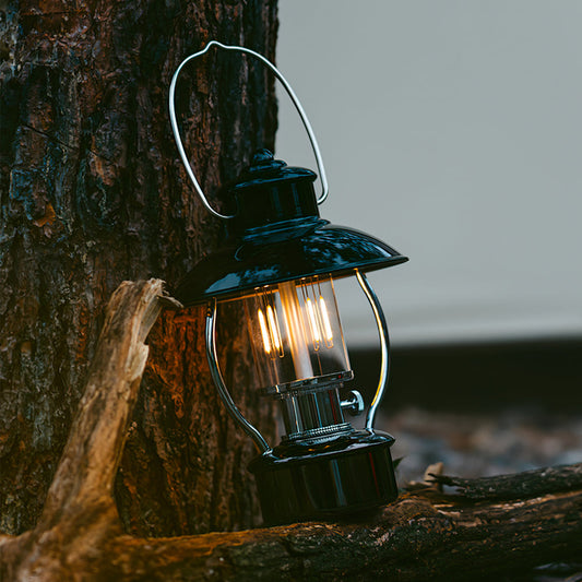 Glass Lantern Cordless Outdoor Table Lamp