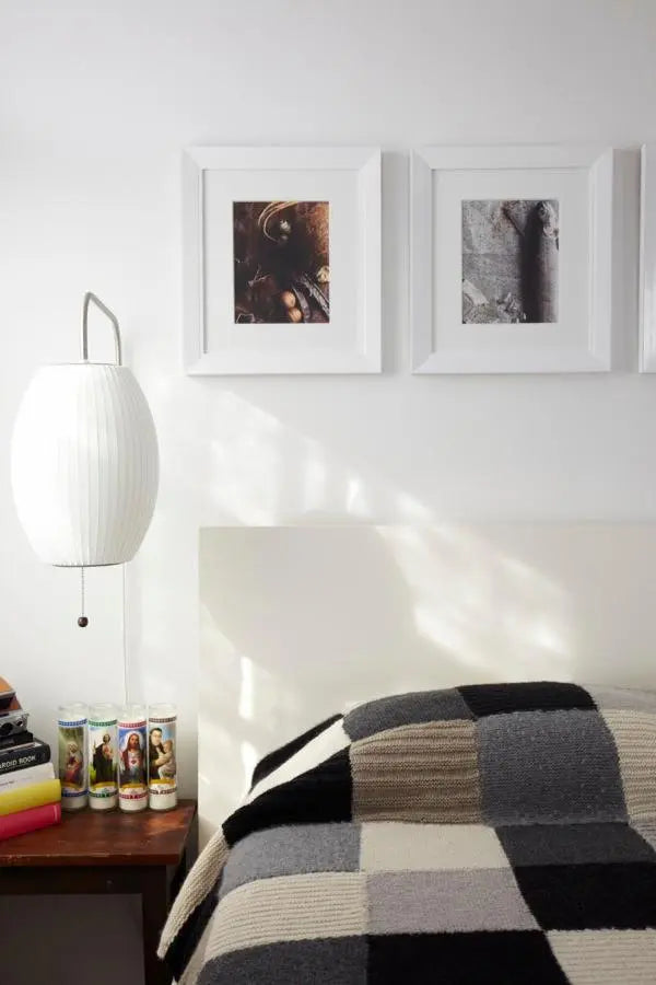 Silk Shade Flying Saucer Wall Sconce — Mid-Century Modern LED Wall Lamp with Swing Arm for Bedroom, Living Room, Study and Reading Nook, Walnut and Chrome Accent Erbstuk