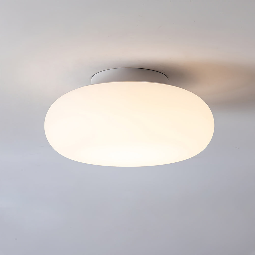 Opal Glass Ellipsoid Flush Mount Ceiling Light