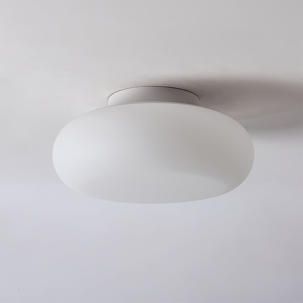 Opal Glass Ellipsoid Flush Mount Ceiling Light