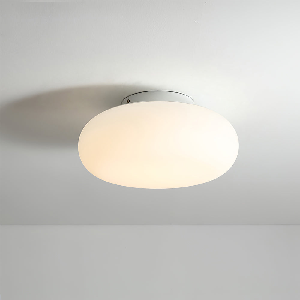 Opal Glass Ellipsoid Flush Mount Ceiling Light