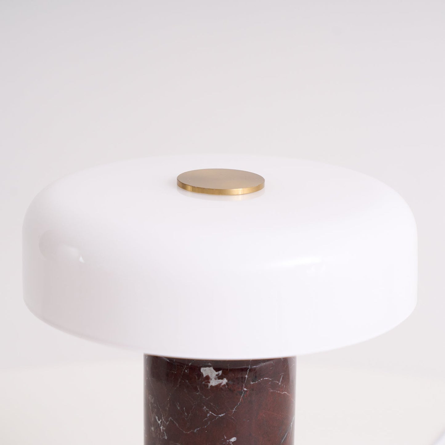 Marble and Glass Cordless Table Lamp