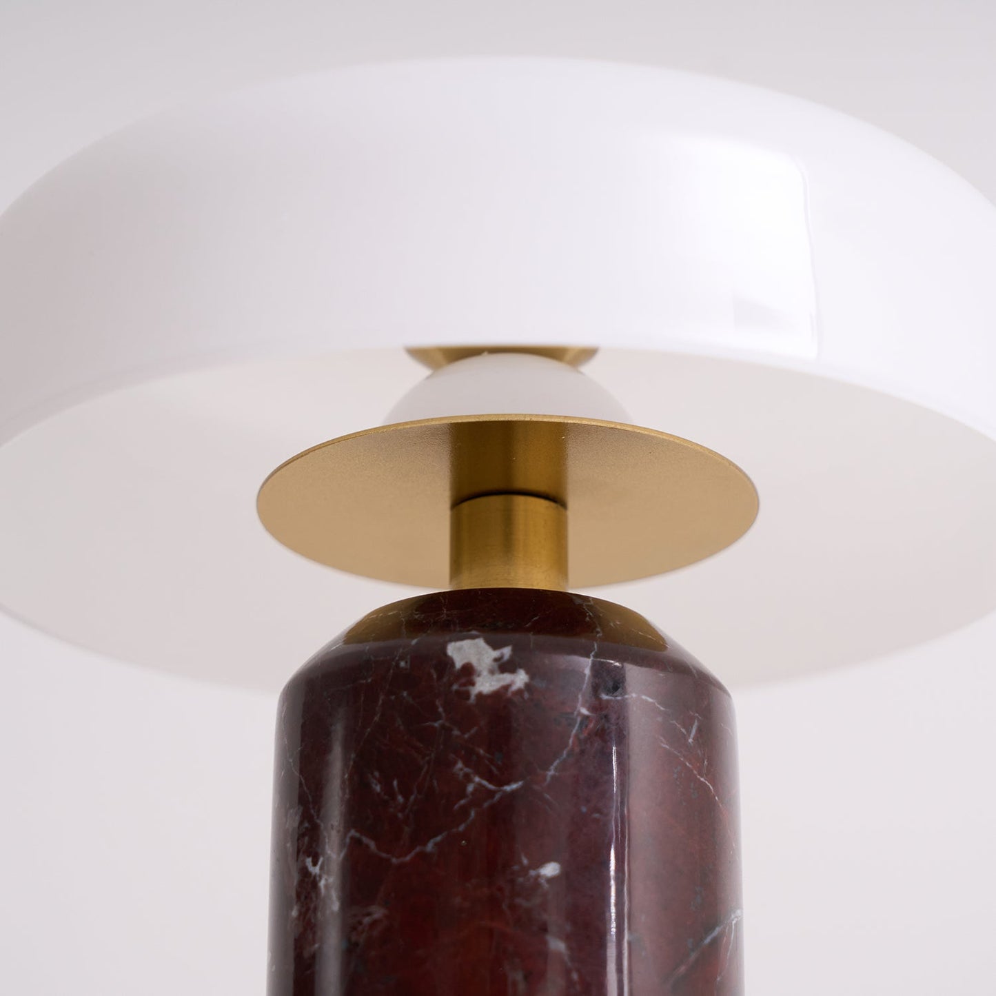 Marble and Glass Cordless Table Lamp