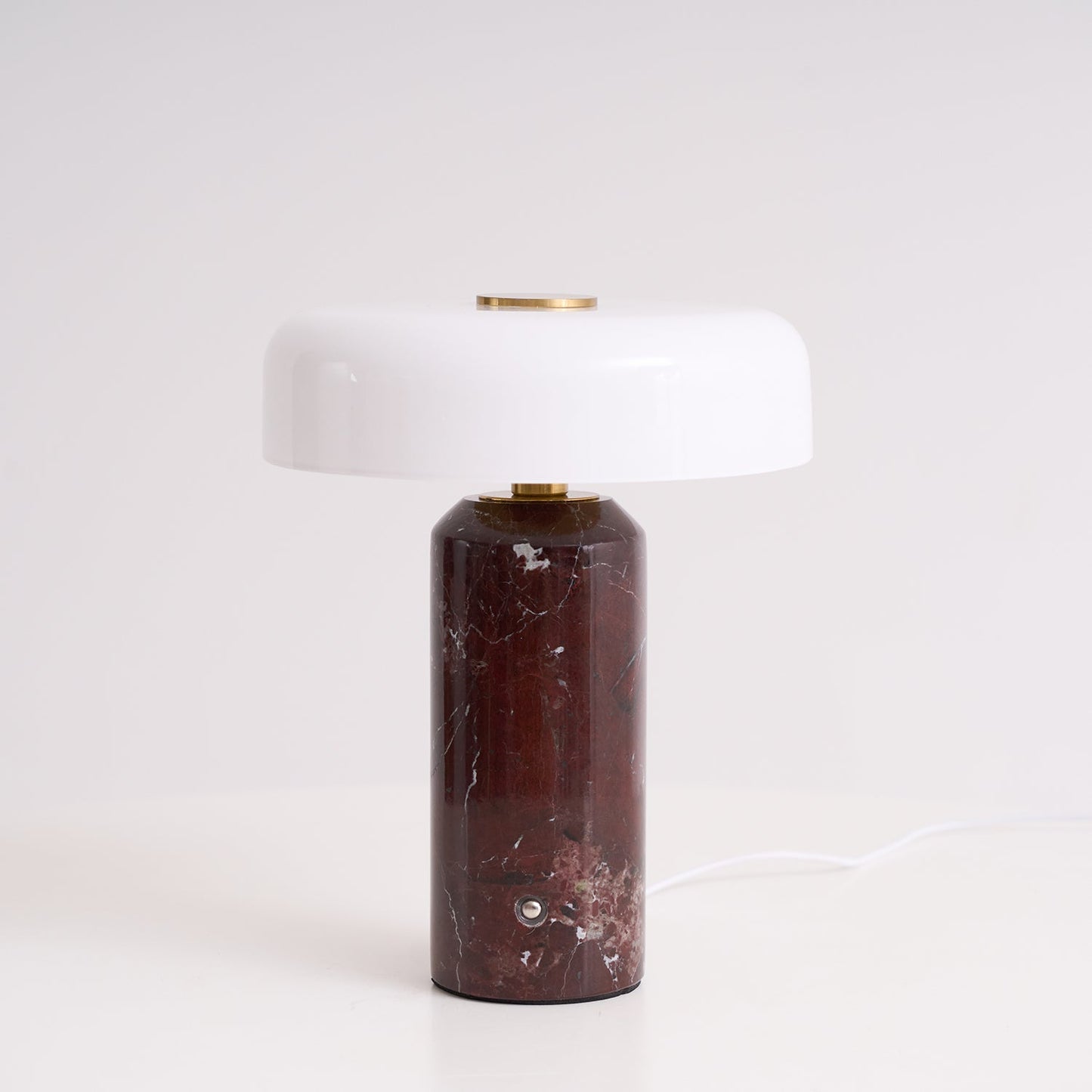 Marble and Glass Cordless Table Lamp